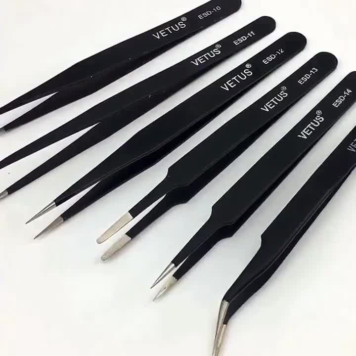 Stainless steel anti-static tweezers 1.5MM 