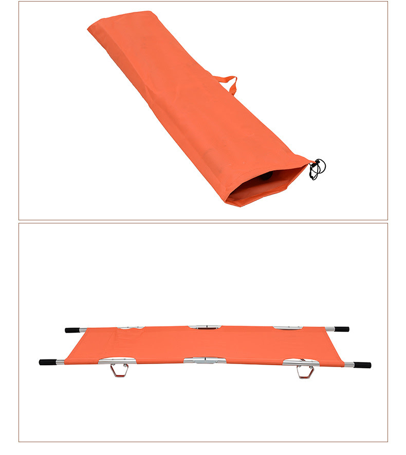 Aluminium alloy folding stretcher